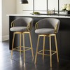 Leovsnove 30 inch dining chairs set of 2 Modern style 360°Swivel Bar Chairs with simple design, comfortable high stools - 2 of 4