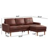 82.2" L-Shape Sofa Couch, Upholstered Deep Seat Sofa Couch,Comfy Loveseat for Living Room Bedroom Apartment Office - 3 of 4