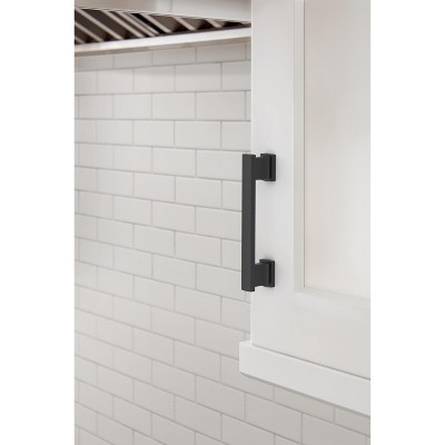 Matte Black Modern Cabinet Pull with Mounting Hardware