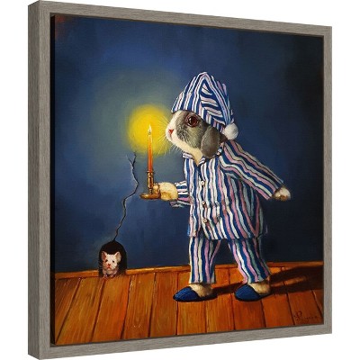 The Night Before Christmas Bunny and Mouse Canvas Print