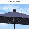 PURPLE LEAF Patio Umbrella Outdoor Table Umbrella Aluminum Frame Market Umbrella Sun Umbrella with 8 Sturdy Ribs - 2 of 4