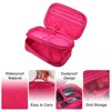 Unique Bargains Cosmetic Bag Travel Makeup Bag Cosmetic Brush Organizer Skin Care Storage Bag for Women 7.87"x4.72"x3.15" 1 Pc - 3 of 4