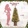 Whizmax 4.5ft Pre-Lit Artificial Holiday Christmas Tree with 200 Lights,Berry Clusters and Light Box for Home Office Decoration - 2 of 4