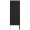 VidaXL Drawer Cabinet Black 31.5"x13.8"x40" Steel - 4 of 4