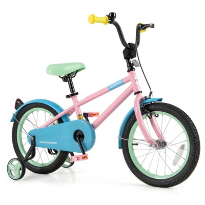 Infans 16" Kids Bike w/Adjustable Saddle Handlebar Removable Training Wheels Handbrake