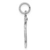 Black Bow Jewelry Sterling Silver, Varsity Collection, Small D/C Pendant, Number 72 - 2 of 4