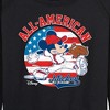 Women's - Disney - Mickey Americana Baseball Lightweight French Terry Wide Neck Long Sleeve Shirt - 2 of 4