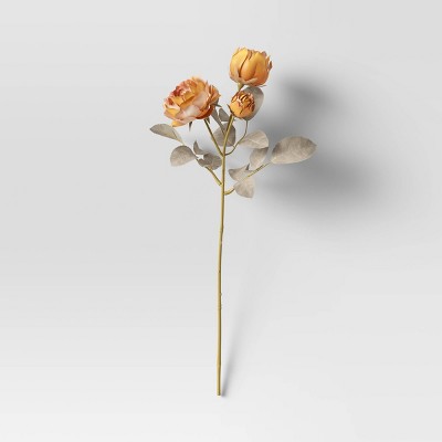 24" Artificial Faux Dried Rose Stem - Threshold™