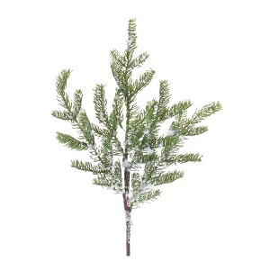 Snow Flocked Pine Spray Set of 2 – 28" Tall Christmas Greenery by Melrose - 1 of 3