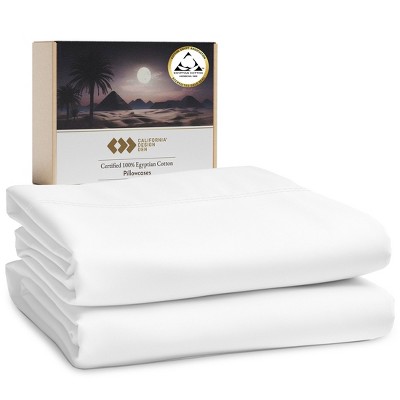 Luxury 100% Cotton Pillow Cases Set of 2, Sateen Weave, Soft, Breathable & Cooling Pillow Cases