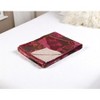 HomeRoots 50" X 70" Pink And Red Floral Cotton Quilted Kantha Throw Blanket with Embroidery - 2 of 4