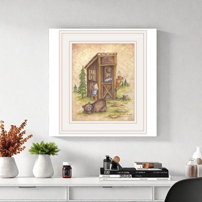 ChicFurnit Wall Art Still Waiting Framed Print Country Style Illustration for Living Room, Multicolor, 11"*1"*13"