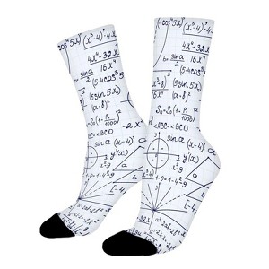 Endless Math Women Printed Crew Socks Funny Funky Socks Soft Polyester Novelty Gifts for Artists Men - 1 of 1