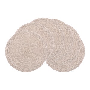 REGALWOVEN Rustic Dining Table Decor Indoor Outdoor Washable Wipe Clean Kitchen Placemats 6 Pcs - 1 of 4