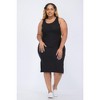 I AM A FASHION JUNKY Plus Size Ribbed Side Slit Tank Midi Dress - 2 of 4