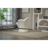 Linen Swivel Armchair with 360-Degree Rotation, Built-In Storage and Wide Upholstered Seat - 2 of 4