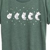 Women's - Instant Message - Cat Moon Phases Short Sleeve Graphic T-Shirt - 2 of 4