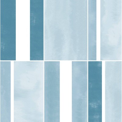 4'x5' Set of 20 Azure Peel & Stick Floor Tiles Blue - Brewster