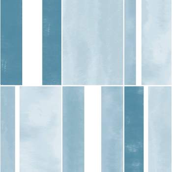 4'x5' Set of 20 Azure Peel & Stick Floor Tiles Blue - FloorPops