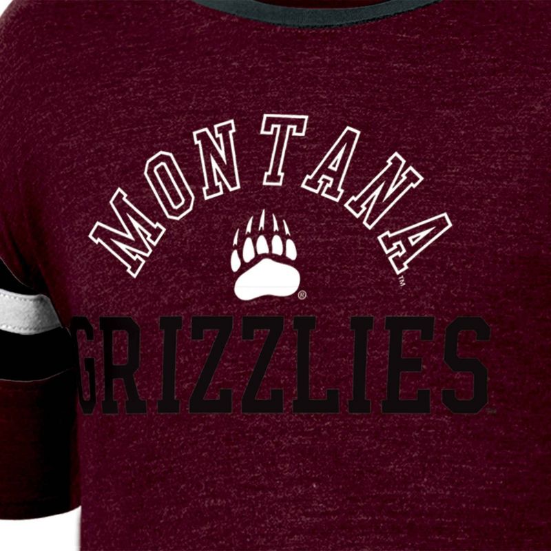 NCAA Montana Grizzlies Girls&#39; Short Sleeve Striped Shirt, 3 of 4