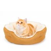 PureWags Small Dog Bed, Round Cat Bed Washable for Indoor Cats, Non-Slip Base and Removable Cushion, Pet Bed for Puppy and Kitten - 2 of 4