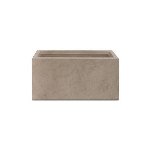 Rosemead Home & Garden, Inc. Kante Rectangular Concrete Indoor Planter Pots Beige 10.4"x 23.8"x12.2" - 1 of 4