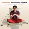 Bestier Office Chair with Footrest and Flip-Up Arms, Ergonomic High Back Criss Cross Chair with Side Pockets, Leather Cross Legged Chair with Wheels - 4 of 4