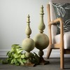 Sullivans 28" & 23.75" Patina Finial Sculpture Set of 2  Metal - 3 of 3