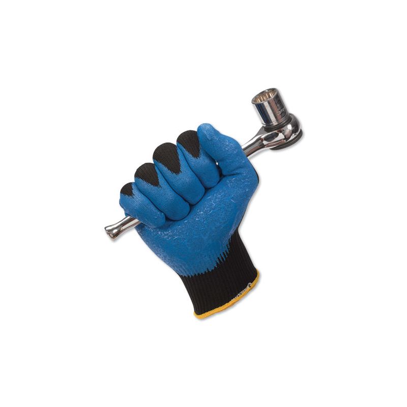 KleenGuard G40 Foam Nitrile Coated Gloves, 240 mm Length, Large/Size 9, Blue, 12 Pairs, 3 of 7