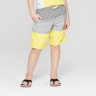boys yellow swim trunks