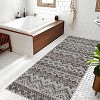Acekool Boho Runner Rug 2x6, Non-Slip Washable Bohemian Pattern Low Pile Carpet for Kitchen, Bathroom, Bedroom, Soft Floor Cover Red - 4 of 4