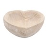 Sagebrook Home Set of 2 Carved Wood Bowls Wooden Nesting Heart Bowls for Table Decor and Display - 3 of 4