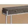 Monarch Specialties Accent Table, Console, Entryway, Narrow, Sofa, Storage Drawer, Brown Laminate, Chrome Metal - 2 of 4
