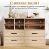 4 Drawer Dresser for Bedroom with 6 Storage Cubbies Adjustable Shelves - 3 of 4