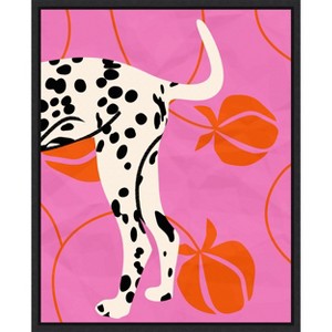 Amanti Art Tail a Dog Texture by Kintsugi99  Framed Canvas Wall Art - 1 of 4