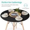 Best Choice Products 35.5in Round Compact Mid-Century Modern Dining Table w/ Beech Wood Legs, Metal Frame - 2 of 4