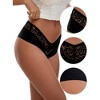 INSPIRE CHIC Women's Lace Ice Silk Hollow Out Mid Rise Comfort Boyshorts  Briefs - 3 of 4
