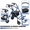 2 in 1 Rollator Walker & Transport Chair for Seniors with Seat, Transport Wheelchair All Terrain, Medical Walker for Adults with Backrest, Footrest - 4 of 4