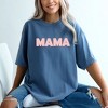 Simply Sage Market Women's Pink Checkered Mama Short Sleeve Garment Dyed Tee - 2 of 2