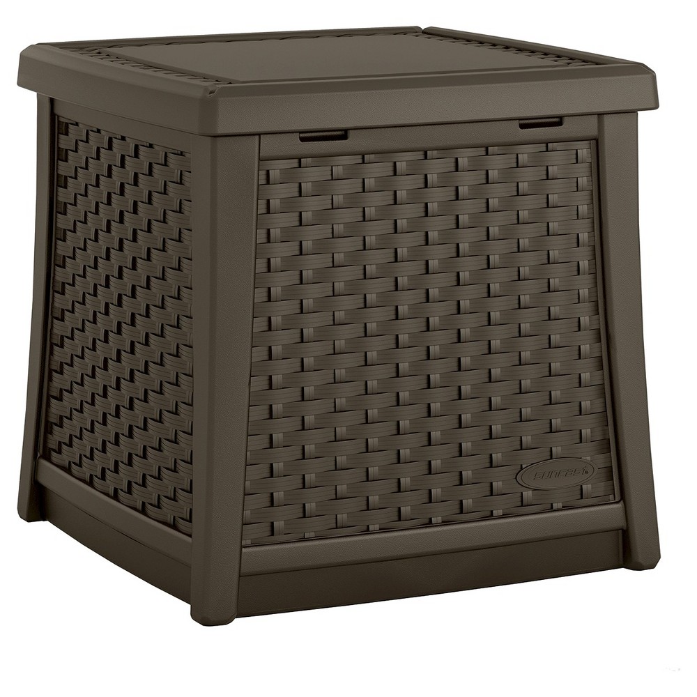 UPC 044365022000 product image for Suncast ELEMENTS Resin Patio Storage End Table - Java | upcitemdb.com