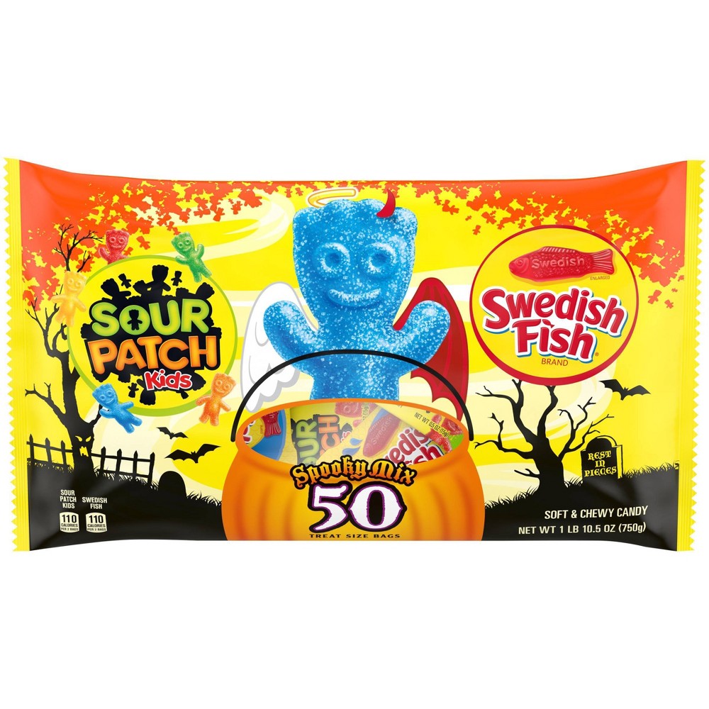 UPC 070462431193 product image for Sour Patch Kids & Swedish Fish Halloween Treat Size Candy Variety Pack - 26.5oz/ | upcitemdb.com