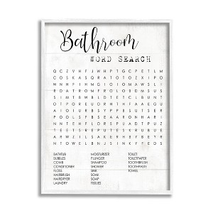 Stupell Industries Bathroom Word Search Fun Family Design - 1 of 4