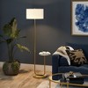 Hudson and Canal Floor Lamp with Marble Tray Table and Fabric Shade - 4 of 4