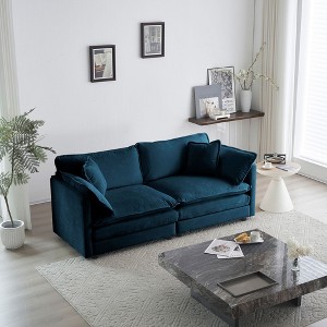 NicBex 76 Inch Sofa Bed,Modern Comfy Chenille Loveseat Sofa with Deep Seat & 4 Pillows,Upholstered 2-Seater Couch for Living Room - 1 of 4