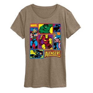 Women's - Marvel - Avengers Grid Short Sleeve Graphic T-Shirt - 1 of 3