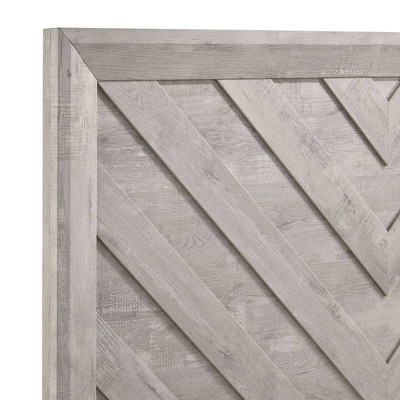 Keely Ash White Chevron Panel 5-Piece Bedroom Set