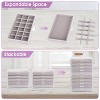 iMountek "Clear Acrylic Jewelry Box Organizer with 5 Drawers, Velvet Lined Storage Case for Earrings & Rings"Grey - 3 of 4