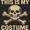 Rerun Island Women This Is My Costume Cross Skull Short Sleeve Graphic Cotton T-Shirt - 2 of 4