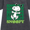 - Peanuts - Snoopy Clover Dance Graphic Short Sleeve Fleece Dress - 2 of 4
