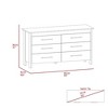 NicBex 6 Drawer Dresser for Bedroom,Double Chest of Drawers with Superior Top for Dining Room,Living Room,Entryway,Hallway - 3 of 4